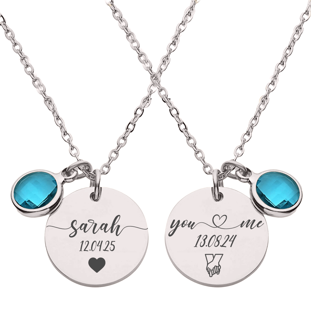 Mandore Designs®Christmas Engraved Personalised Birthstone RoundNecklace for Dog & Cat – Custom Pet Photo & Text Pendant, Perfect Memory Gift for Pet Lovers