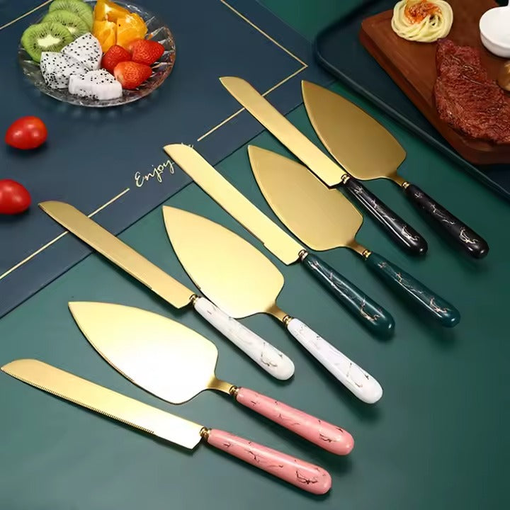 Luxury Engraved Personalised Bride & Groom Wedding Cake Server and Knife Slicer Set Gift Customised With Name