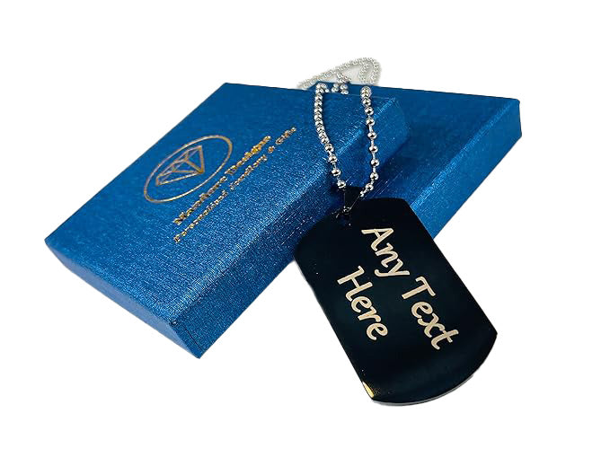 Military Style Personalised Dog Tags-text & Photo Engraved Necklace - Mandore Designs