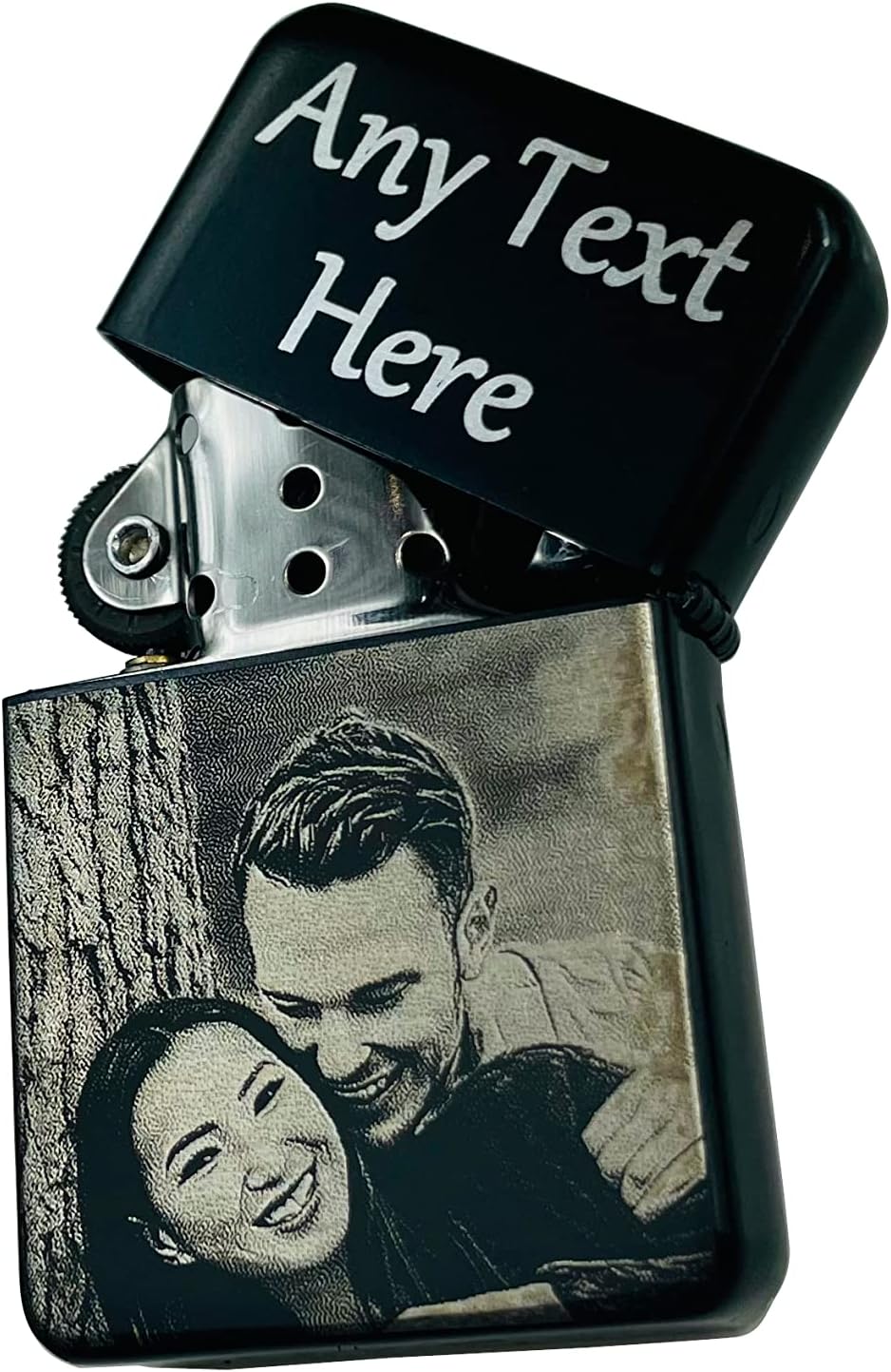 Black Personalised Lighter | Personalised Gifts for Him