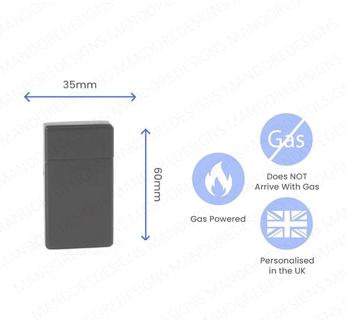 Personalised Photo & Name Engraved Flame Lighter Gift Set