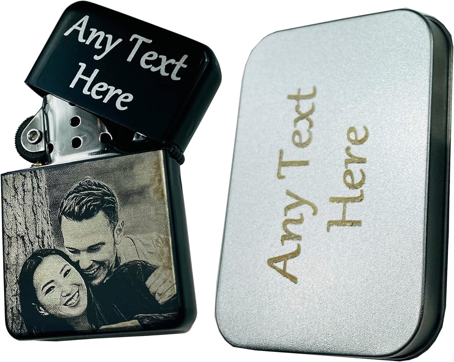 Black Personalised Lighter 