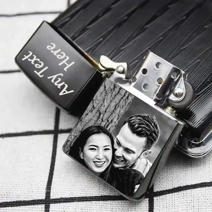 Black Personalised Lighter | Personalised Gifts for Him