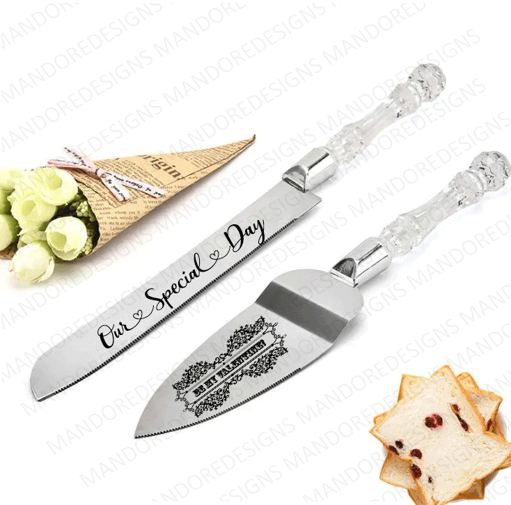 Cake Knife and Server Set - Personalised Wedding Gifts