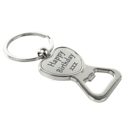 Customised Keyring Bottle Bottle opener with Text