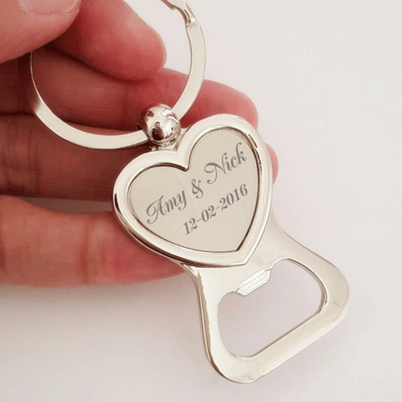 Holding a Heart Keychain Bottle Opener