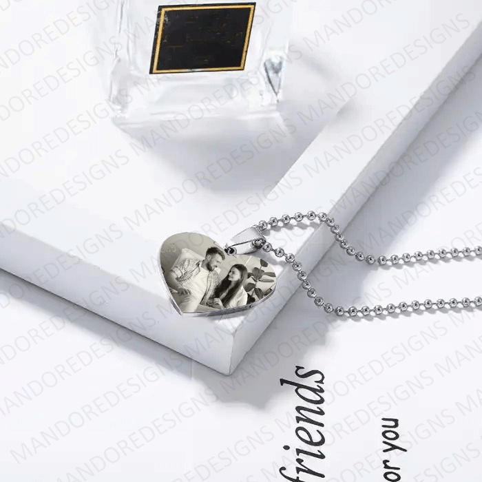 Photo Engraved Necklace for your girlfriend