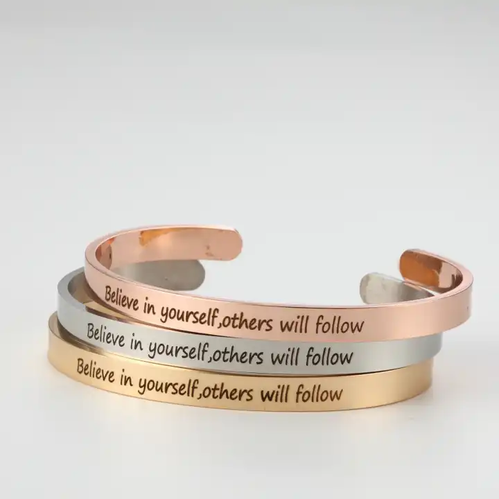 Personalised Cuff Bracelets Bangle - Customised Gift for Her - Mandore Designs