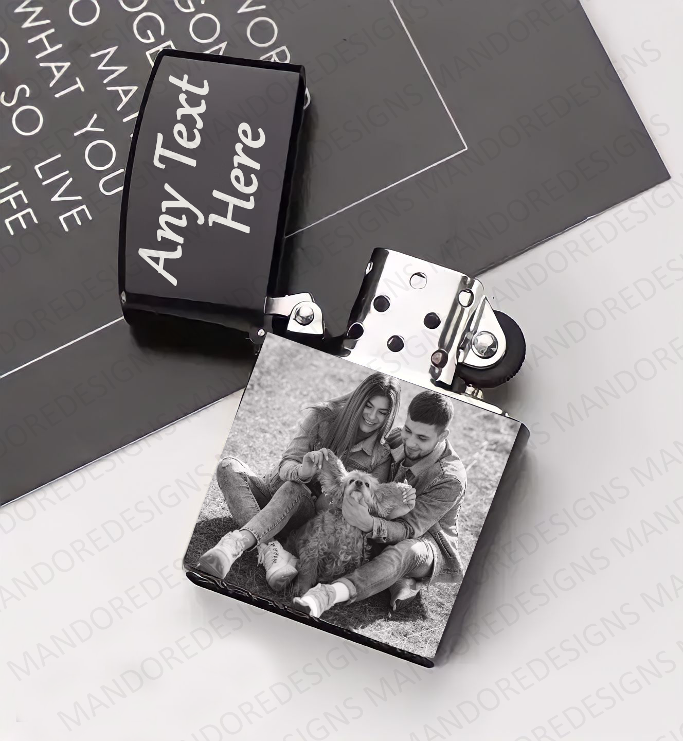 personalised lighter with a photo